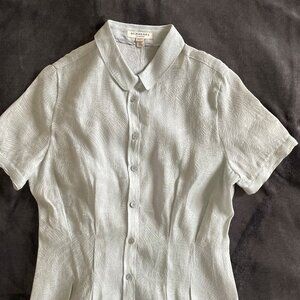 Burberry Pale Blue Blouse